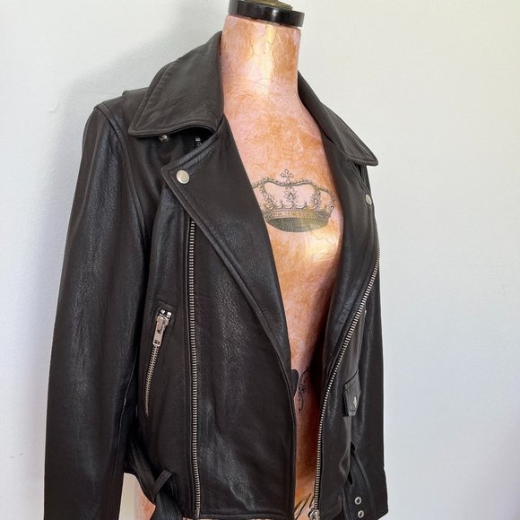 Jackets & Blazers - Black Leather Biker Jacket